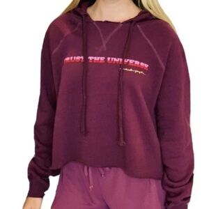 NWT Spiritual Gangster trust the universe Crop Hoodie Relaxed Fit